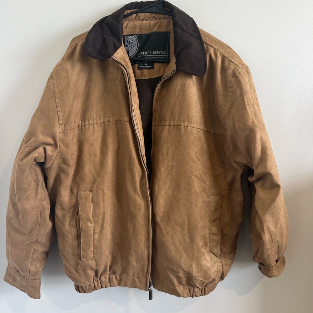 Microsuede Weather Report Weatherproof Barn Bomber Jacket